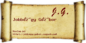 Jobbágy Gábor névjegykártya